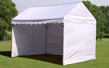 写真：テント用横幕（白）　５間